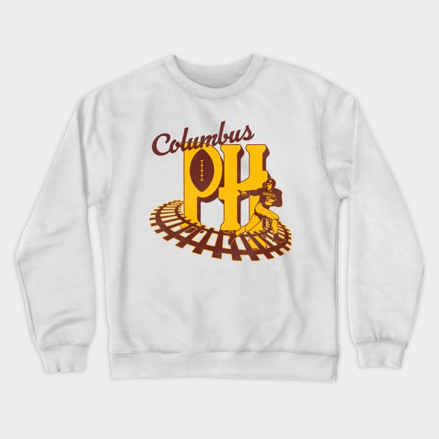 Defunct Columbus Panhandles Football Team Crewneck Sweatshirt by Defunctland